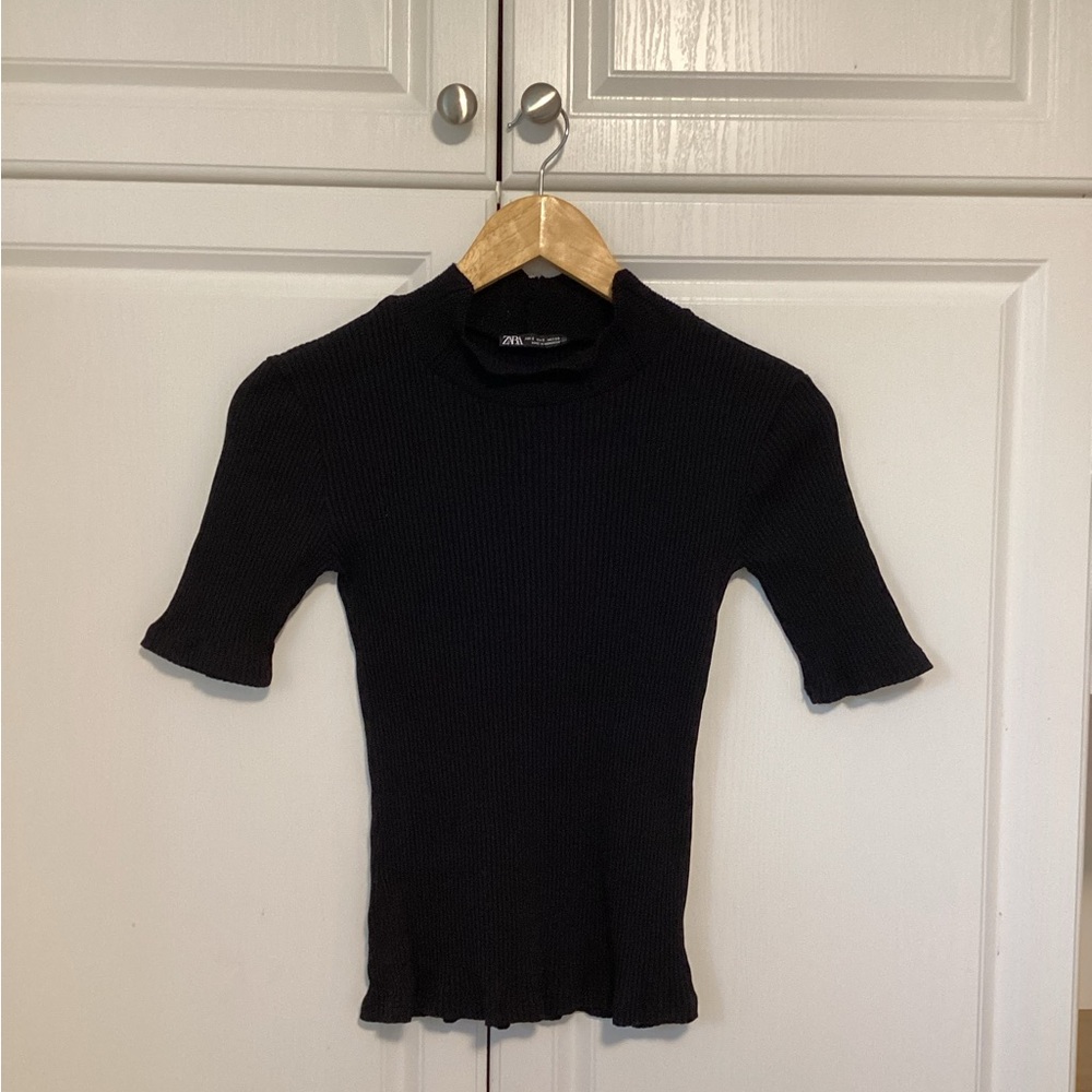 Zara Black Fitted Top